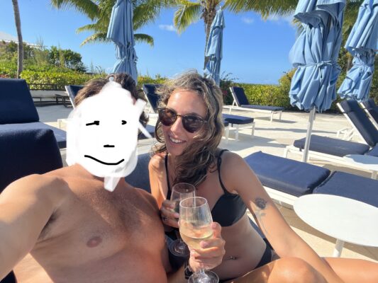 Posing in the Bahamas
