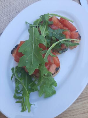 bruschetta on my first trip to rome