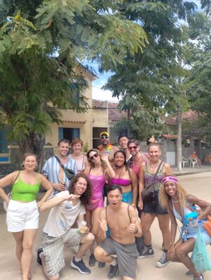 Group photo rocking our carnaval outfits in Rio de Janeiro.