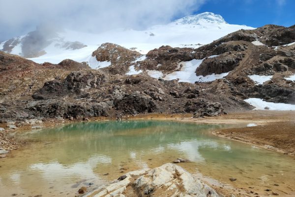 Cayambe volcano lagoon Cayambe volcano lagoon